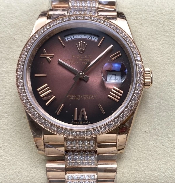ロレックス128342コピー時計マロン