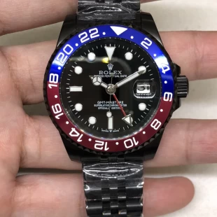 【ロレックスコピー時計126710BLRO‑0001 】GMTマスター ブラックカスタム仕様
