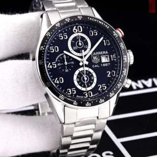 クロノグラフ タグ・ホイヤースーパーコピー時計 カレラ  CV2A1V.BA0738 CARRERA 自動巻き キャリバー16 ネイビー