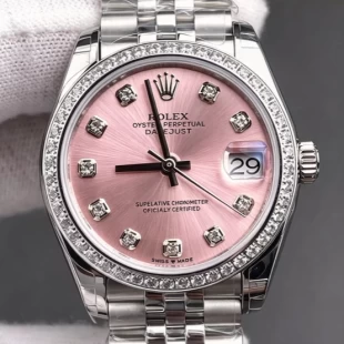 【GS製】ロレックスコピーピンク女性腕時計 M278384RBR-0036 デイトジャスト 31mm