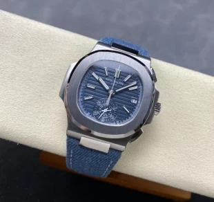 3K工場パテックフィリップレプリカ ノーチラス 5980 ブルー クロノグラフ CH 28‑520