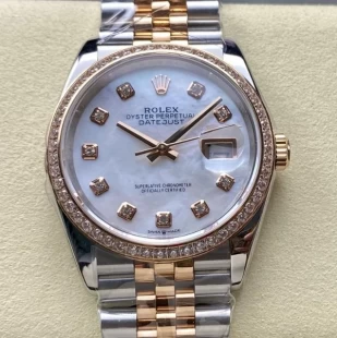 NOOB工場 レディースロレックス デイトジャストコピー36mm ダイヤベゼルCal.3235