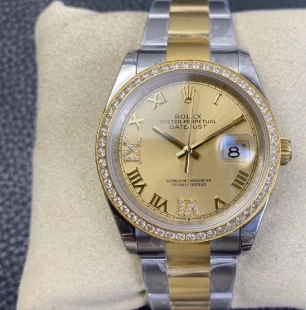 Noob工場 ロレックス デイトジャストレディース腕時計36mm 18K ダイヤベゼルCal.3235搭載