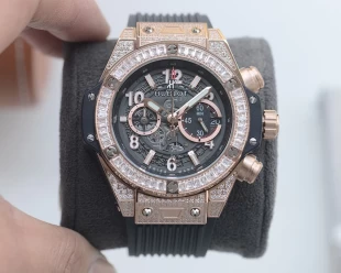 ウブロ時計コピービッグバン ウニコ ダイヤ46mm VKクォーツムーブメント日本製 HB690074