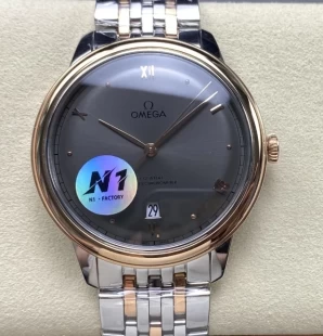 オメガ デ・ヴィル時計コピープレステージ グレー OM36611 コンビゴールド N1工場