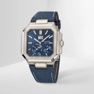 新作パテックフィリップ キュビタス 5822P-001 ブルー・ソレイユ プラチナ 45mm