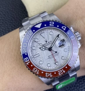 C+工場ロレックスGMTマスター隕石文字盤ペプシベゼル 126719BLRO